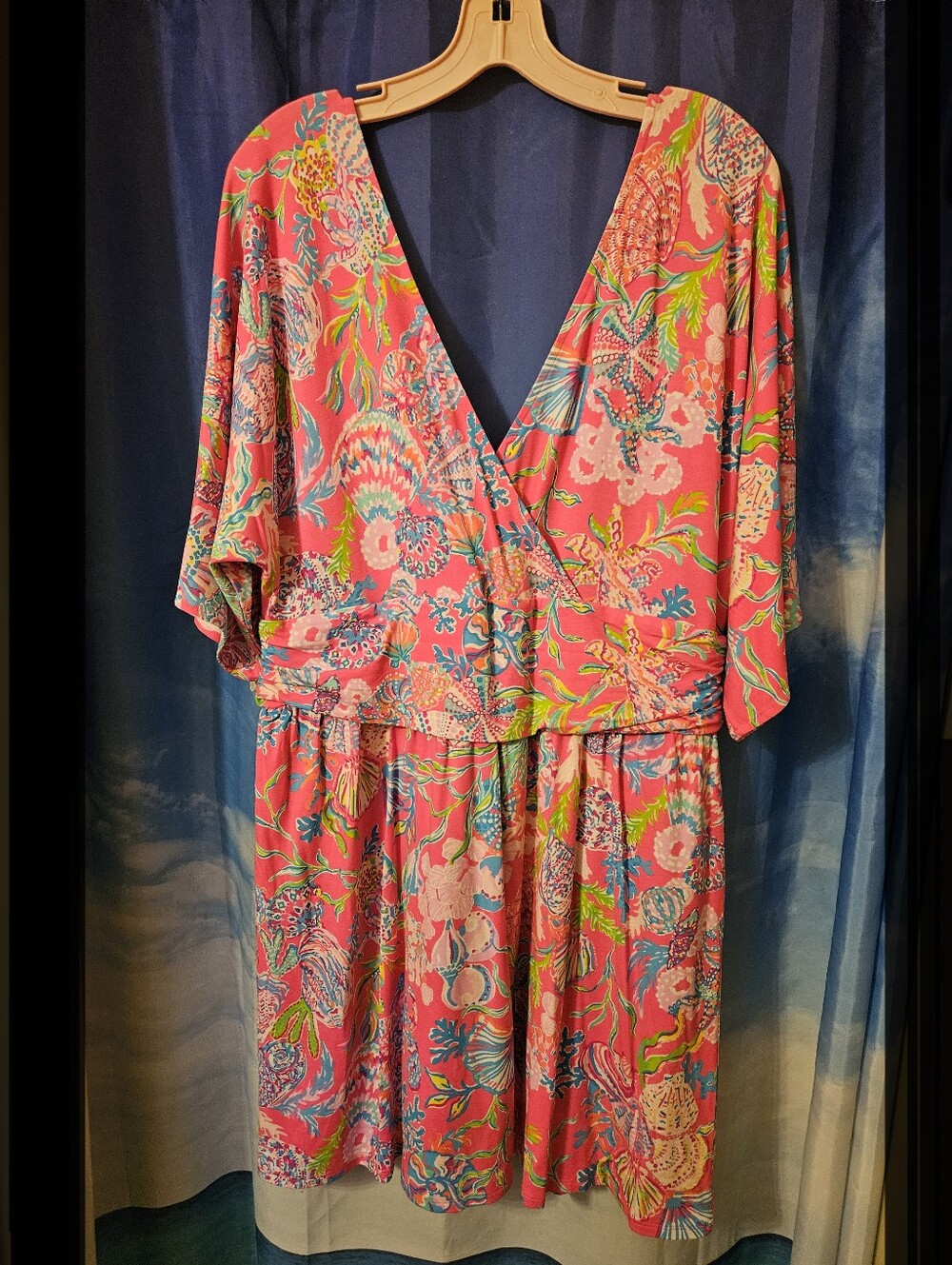 Lilly Pulitzer Pink Multi Floral V-Neck Midi Dress - Picture 4 of 9